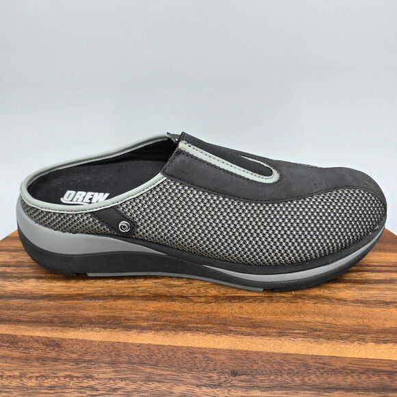 Drew Pursuit Clogs Women's 11 Wide Black Mesh Slip Resist Orthotic Comfort Shoes - Picture 1 of 11